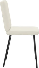 vidaXL Καρέκλες Τραπεζαρίας 2 τεμ. Κρεμ Βελούδινες