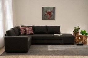 Corner Sofa-Bed Aly Right - Anthracite Anthracite