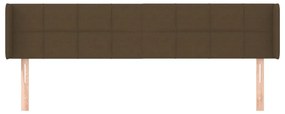 vidaXL Κεφαλάρι με Πτερύγια Σκούρο Καφέ 183x16x78/88 εκ. Υφασμάτινο