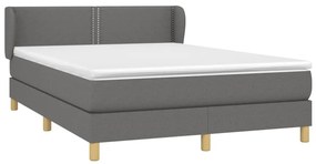 ΚΡΕΒΑΤΙ BOXSPRING ΜΕ ΣΤΡΩΜΑ ΣΚΟΥΡΟ ΓΚΡΙ 140X200 ΕΚ ΥΦΑΣΜΑΤΙΝΟ 3126726