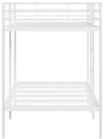 vidaXL Κουκέτα χωρίς στρώμα Λευκό 100x200 cm Ατσάλι