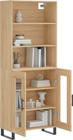 vidaXL Ντουλάπι Sonoma δρυς 69,5 x 34 x 180 εκ. από Επεξεργασμένο Ξύλο