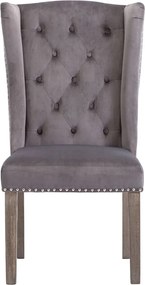 vidaXL Καρέκλα Τραπεζαρίας Γκρι Βελούδινη