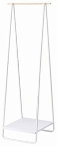 Κρεμάστρα Δαπέδου Με Ράφι Slim LBTYMZK2297 52x47x144cm White-Natural Yamazaki Steel,Wood