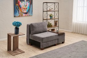 1-Seat Sofa-Bed Perenna Chenille Right - Grey Grey