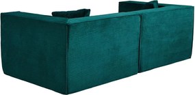 Compressed Nextdeco καναπές διθέσιος κοτλέ πράσινος Υ63x208x101εκ.