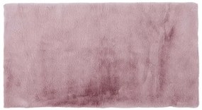 Χαλί Ορθογώνιο απομίμηση γούνας από πολυεστέρα με διαστάσεις 110 x 60 cm - Σε ροζ απόχρωση
