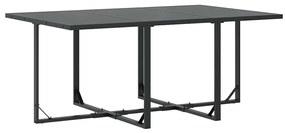 vidaXL Σέτ φαγητού για κήπο 7 pcs Μαύρο Ατσάλι