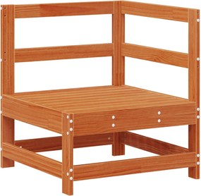 vidaXL Σετ Ξαπλώστρας Κήπου 7 pcs Κερωμένο Καφέ Στερεό πεύκο