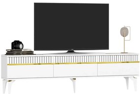 Έπιπλο Τηλεόρασης Defne 475OLV2903 180x29,6x44,6cm White-Gold
