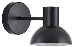 SE21-BL-16-MS3 ADEPT BLACK WALL LAMP BLACK METAL SHADE+