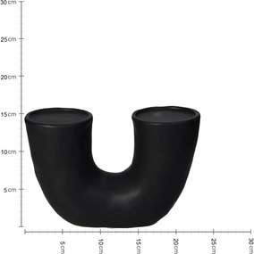 Κηροπήγιο ArteLibre Μαύρο Κεραμικό 23x9x15.5cm