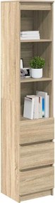 vidaXL Ντουλάπι Sonoma δρυς 37,5x35x180 εκ. Επεξεργασμένο Ξύλο