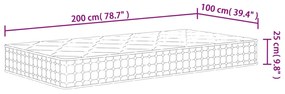 ΣΤΡΩΜΑ ΜΕ POCKET SPRINGS ΜΕΣΑΙΑ ΣΚΛΗΡΟΤΗΤΑ 100X200 ΕΚ. 372839