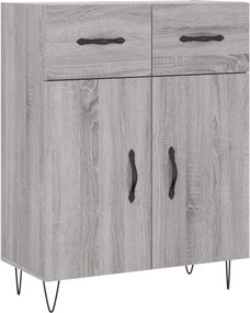 vidaXL Ντουλάπι Γκρι Sonoma 69,5 x 34 x 180 εκ. Επεξεργασμένο Ξύλο