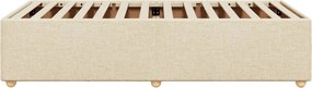 vidaXL Πλαίσιο κρεβατιού χωρίς στρώμα Κρέμα 80x200 cm Ύφασμα