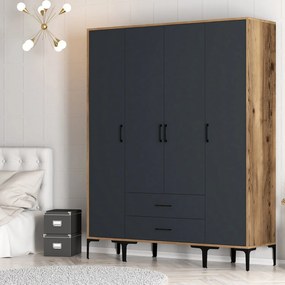 Τετραφυλλη Ντουλαπα Καρυδια KUMSAL 47.5x160x201.4