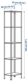 HYLLIS ραφιέρα εσωτερικού/εξωτερικού χώρου, 40x27x183 cm 204.885.04