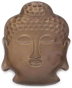 Διακοσμητικός Δίσκος Βούδας 014.BU0133 23x18,5cm Brown Ceramic