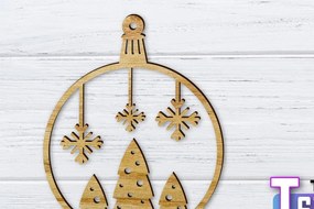 Intra απο ξύλο plywood 3mm-4mm πάχος Χριστουγεννιάτικο στολίδι Δίασταση 8x8 cm INTRAFABR-36318578