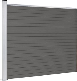 vidaXL Πάνελ Περίφραξης Γκρι 175 x 146 εκ. από WPC