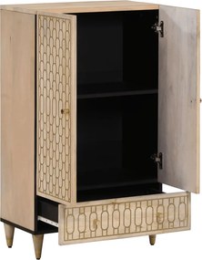 vidaXL Ντουλάπι 60 x 33 x 100 εκ. από Μασίφ Ξύλο Μάνγκο