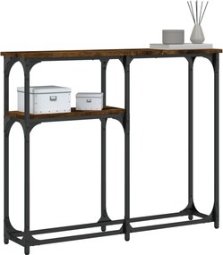 vidaXL Τραπέζι Κονσόλα Καπνιστή Δρυς 90x22,5x75 εκ. Επεξεργ. Ξύλο
