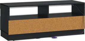 vidaXL Ντουλάπα LED Τηλεόρασης Μαύρο Επεξεργασμένο Ξύλο