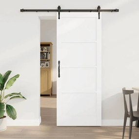 vidaXL Συρόμενη Πόρτα Λευκό και μαύρο 83 x 211 εκ.
