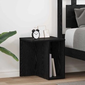 vidaXL End Table 2 pcs Μαύρη Οξυά 37 x 32 x 40 εκ Επεξεργασμένο ξύλο