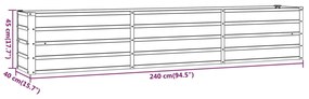 ΖΑΡΝΤΙΝΙΕΡΑ ΓΚΡΙ 240X40X45 ΕΚ. ΑΝΘΕΚΤΙΚΟ ΑΤΣΑΛΙ 151954