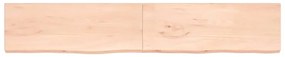 vidaXL Ράφι Τοίχου 220x40x(2-4) εκ. από Ακατέργαστο Μασίφ Ξύλο Δρυός