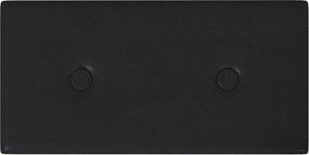 vidaXL Κεφαλάρι Τοίχου 12 pcs Μαύρο 30 x 15 cm Τεχνητό Δέρμα