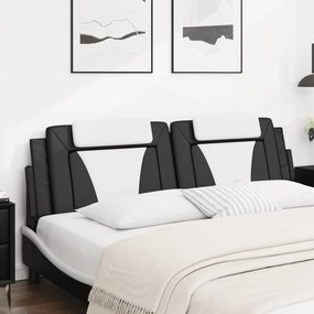 vidaXL Μαξιλάρι για Κεφαλάρι Μαύρο/λευκό 180 εκ. από Συνθετικό Δέρμα