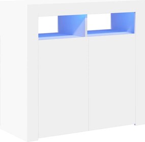 vidaXL Ντουλάπι με LED Λευκό 80 x 35 x 75 εκ.