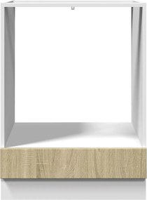 vidaXL Ντουλάπι για Φούρνο Sonoma Δρυς 60x46x81,5 εκ. Επεξ. Ξύλο