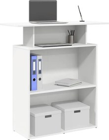 vidaXL Γραφείο Υποδοχής Λευκό 100x40x104 εκ. από Τεχνητό Ξύλο