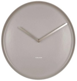 Ρολόι Τοίχου Plate KA5786GY Φ35cm Grey Karlsson Πορσελάνη