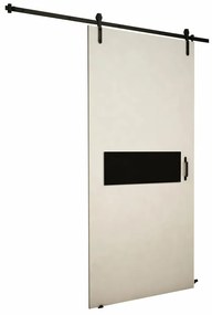 Συρόμενες πόρτες Dover 157, 35 kg, Μαύρο, Άσπρο, Πλαστικοποιημένη μοριοσανίδα, Αλουμίνιο | Epipla1.gr