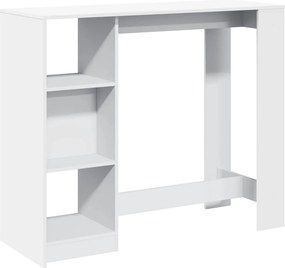 vidaXL Τραπέζι Κονσόλα με Ράφι Λευκό 124x46x103,5 εκ. Επεξεργ. Ξύλο
