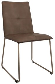 Καρέκλα 928 617-00-070 47x56x88cm Beige Σετ 2τμχ Metal, Technoderma