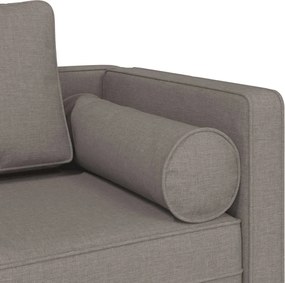 vidaXL Ανάκλιντρο Taupe Υφασμάτινο με Μαξιλάρια