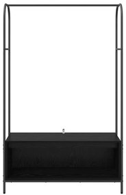 vidaXL Ράφι Ρούχων Μαύρο 100 x 44 x 160 εκ Επεξεργασμένο ξύλο