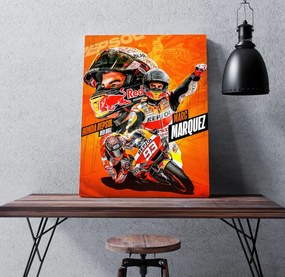 Πίνακας σε καμβά MotoGP Marc Marquez KNV1740 65cm x 95cm