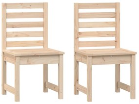 Καρέκλες Κήπου 2 τεμ. 40,5 x 48 x 91,5 εκ. Μασίφ Ξύλο Πεύκου - Καφέ