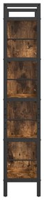 vidaXL Ράφι Βιβλίων Καπνιστό Δρύς 75 x 30 x 156 εκ. Επεξεργασμένο ξύλο