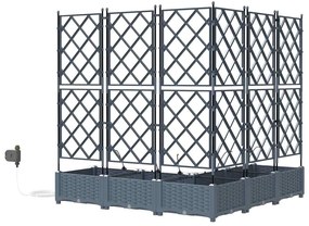 vidaXL Ζαρντινιέρες κήπου Ανοιχτό γκρι 120 x 120 x 126 cm Ατσάλι