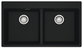 Franke Maris MRG 620-39-39 Ένθετος Γρανιτένιος Νεροχύτης 90cm με απλή βαλβίδα Matt Black