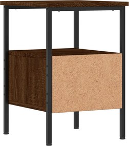 vidaXL Κομοδίνο Καφέ Δρυς 34 x 36 x 50 εκ. από Επεξεργασμένο Ξύλο