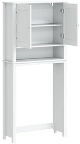 vidaXL Ντουλάπι Πλυντηρίου BERG Λευκό 76x27x164,5 εκ. από Μασίφ Ξύλο